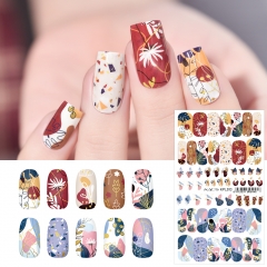 Water Transfer Nail Sticker Irregular Patterns & Flowers