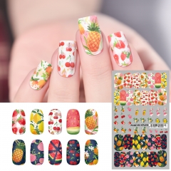 Water Transfer Nail Sticker Various Fruits Cherry & Orange & Watermelon & Pineapple