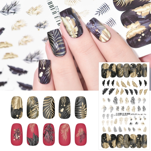 Water Transfer Nail Sticker Ropical Palm Leaves & Hawaiian Coconut Leaves