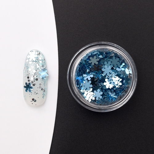 Snowflake Sequin Nail Powder 1Pcs 200063