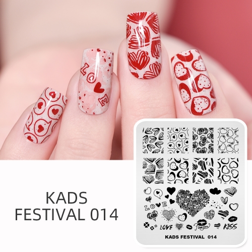 FESTIVAL 014 Nail Stamping Plate Festival Valentine's Day & Love