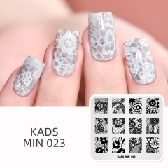 MIN 023 Nail Stamping Plate Flower Lace