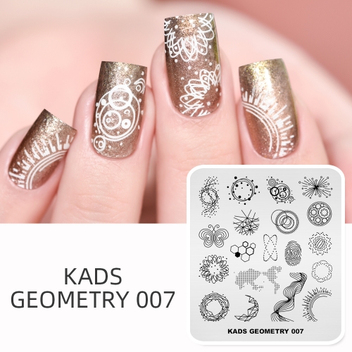 GEOMETRY 007 Nail Stamping Plate Geometry Circle & Line
