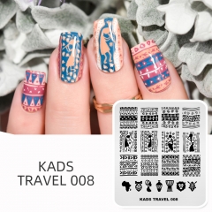 TRAVEL 008 Nail Stamping Plate Ancient Africa & Bohemian Style