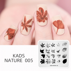 NATURE 005 Nail Stamping Plate Nature Leaf