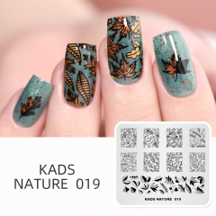 NATURE 019 Nail Stamping Plate Nature Leaf