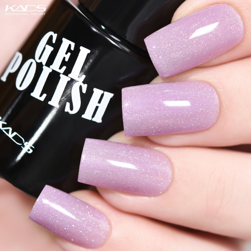 Gel Nail Polish Light Purple & Holographic Glitters