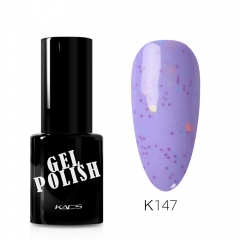 Cheese Gel Nail Polish Light Purple & Glitters