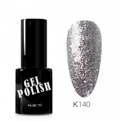 Platinum Glitter Gel Nail Polish Silver Foil