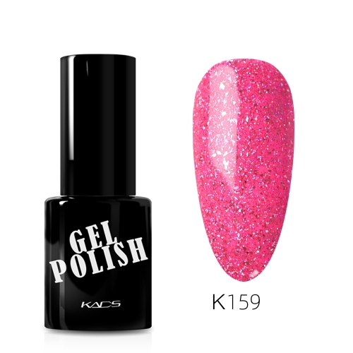 Neon Gel Nail Polish Hot Pink & Glitters