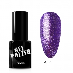 Platinum Glitter Gel Nail Polish Violet Foil