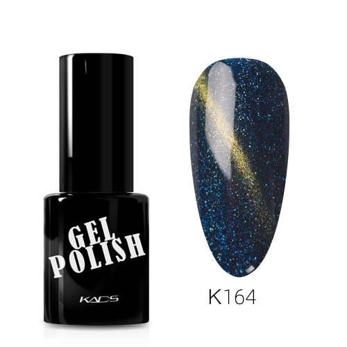 Laser Gel Nail Polish Dark Blue & Holographic Glitters