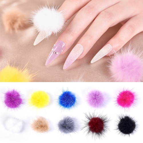 Nail Pom Pom Detachable Magnetic Fluffy Ball 3D Decoration 200133