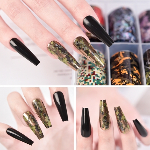Nail Art Transfer Sticker 10 Traditional Camouflage 200135