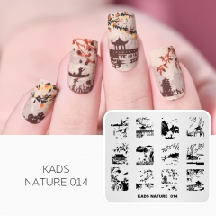 NATURE 014 Nail Stamping Plate Nature Landscape & West Lake