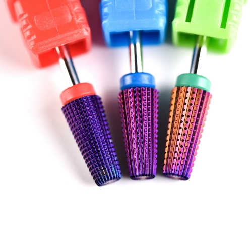 Tapered Carbide Nail Drill Bits With Cut Purplish Red 300097