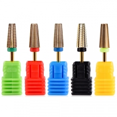 Tapered Carbide Nail Drill Bits With Cut Golden 300096