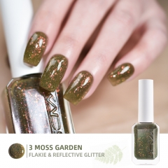 Moss Garden Nail Polish Flakies & Reflective Glitters