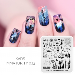 Immaturity 032 Nail Stamping Plate Dream & Forest & Star & Girl