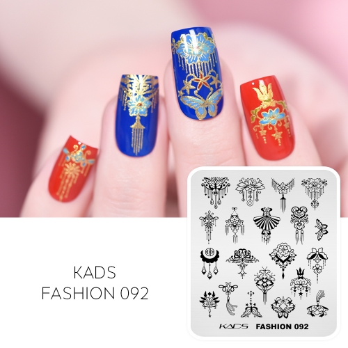 Fashion 092 Nail Stamping Plate Decoration & Butterfly & Flower