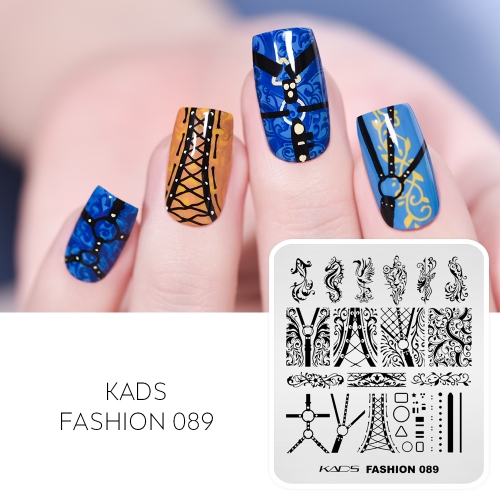 Fashion 089 Nail Stamping Plate Chain & Pattern