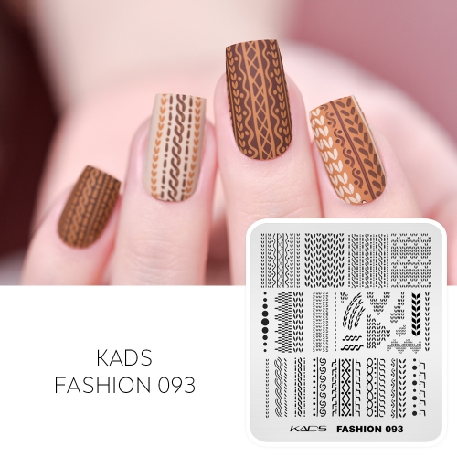 Fashion 093 Nail Stamping Plate Sweater Pattern