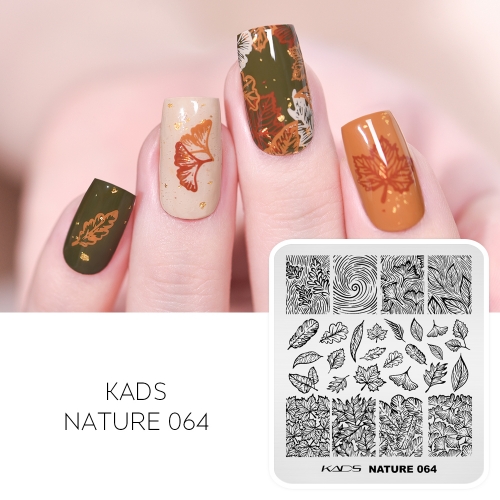 Nature 064 Nail Stamping Plate Leaf & Maple