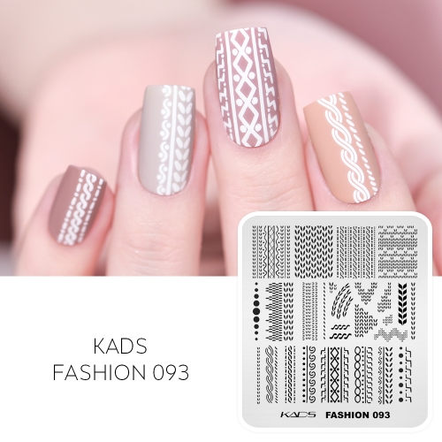 Fashion 093 Nail Stamping Plate Sweater Pattern