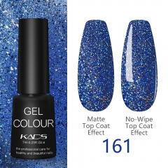 Neon UV Nail Gel Royal Blue & Glitters