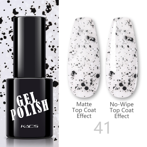 Gel Nail Polish White Black Spots