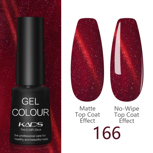 Laser Cat Eye Gel Nail Polish Garnet & Holographic Glitters