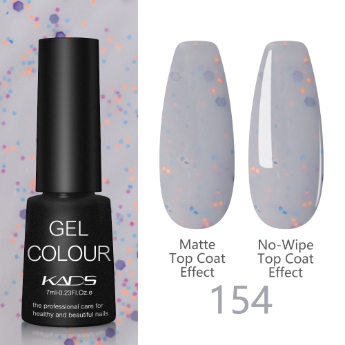 Cheese Gel Nail Polish Grey & Glitters