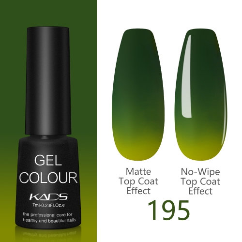 Thermal Gel Nail Polish Yellow & Green