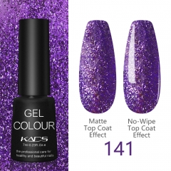 Platinum Glitter Gel Nail Polish Glittery Violet Foil