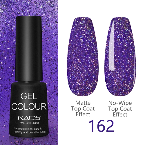 Neon UV Nail Gel Purple & Glitters