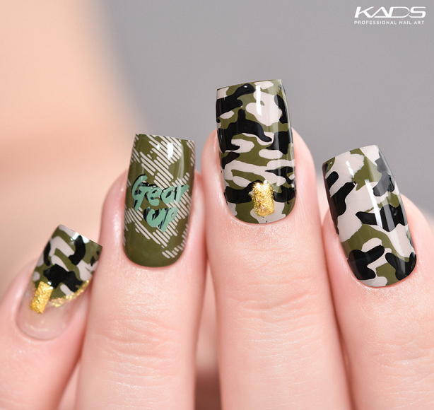 Nails Art Pedicure Design Geometry Camouflage Stock Photo 1243445275 |  Shutterstock