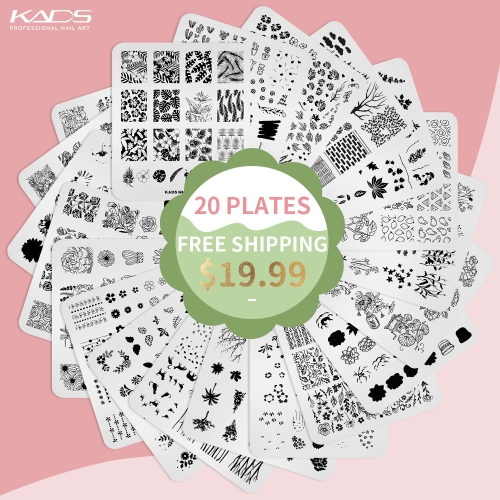 Flower & Leaf Stamp Plates Kit 20pcs