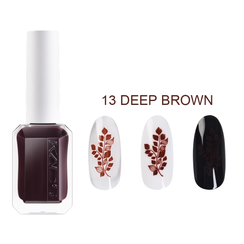 Nail Stamp Polish 13 Deep Brown 11ml New Bottle