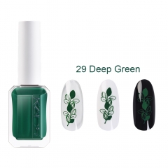 Nail Stamp Polish 29 Deep Green 11ml New Bottle