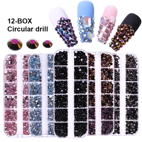 Flat Bottom Round Nail Rhinestone 200165