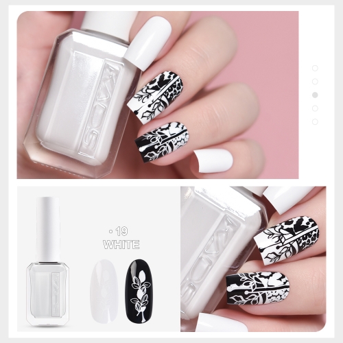 Nail Stamp Polish 19 White 11ml New Bottle