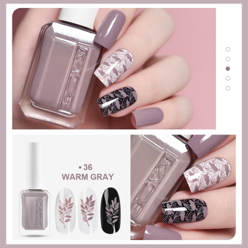 Nail Stamp Polish 36 Warm Gray 11ml New Bottle