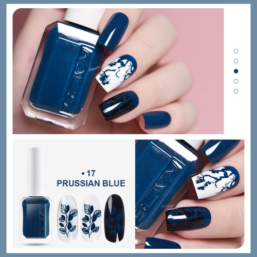 Nail Stamp Polish 17 Prussian Blue 11ml New Bottle