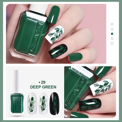 Nail Stamp Polish 29 Deep Green 11ml New Bottle