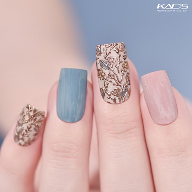 Delicate and Gorgeous 3D Flower Nails done with KADS Stamping Plate Flower 052