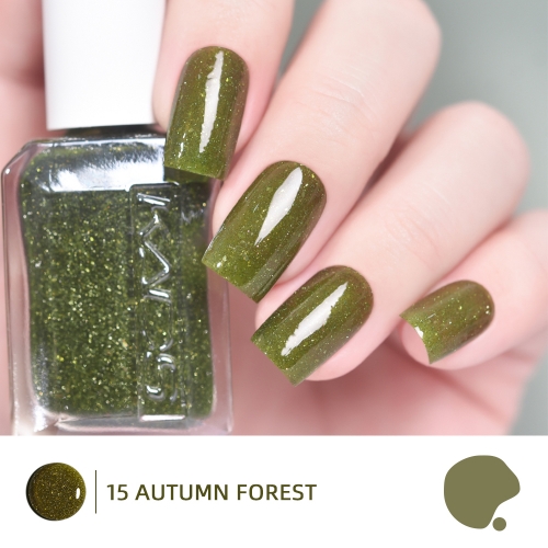 Autumn Forest Nail Polish Reflective Glitters&Gold Glitters