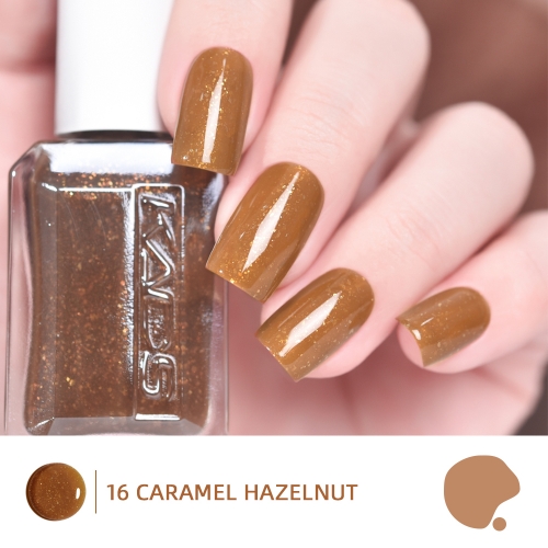 Caramel Hazelnut ネル ポリッシュ ゴールド グリッターズ