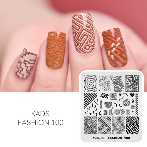 Fashion 100 Nail Stamping Plate Patterns of Labyrinth