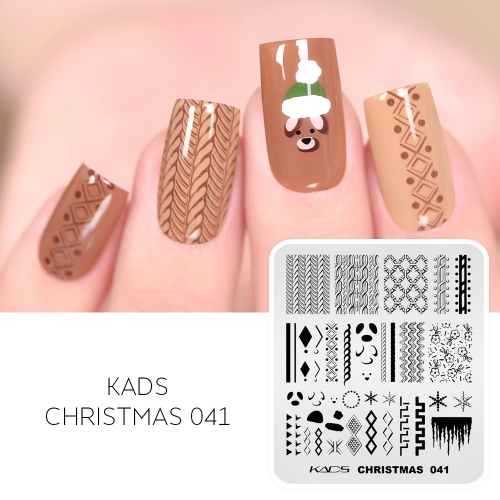 Christmas 041 Nail Stamping Plate Knitting Patterns and Sweater Designs