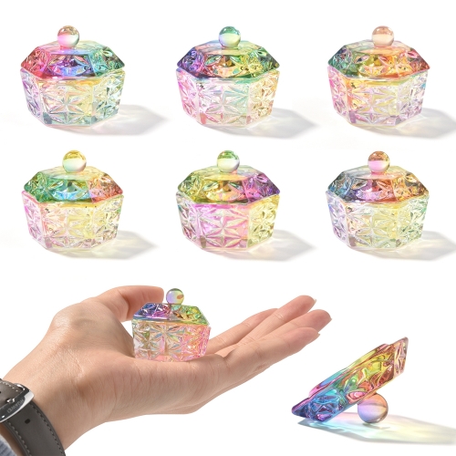 Colorful Iridescent Nail Dappen Dish 6pcs 410201